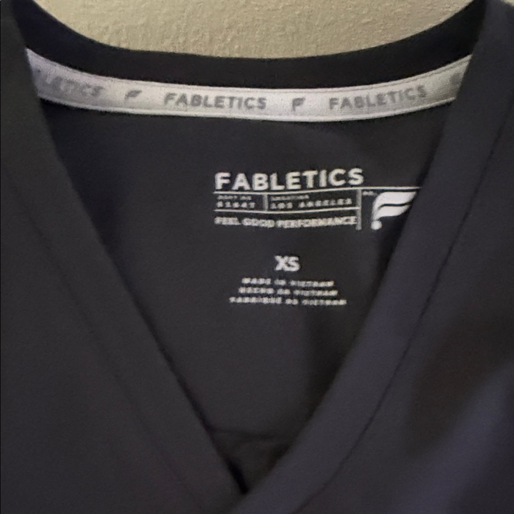 Fabletics Black Scrub Set Top and Scrub Joggers XS - Picture 3 of 7